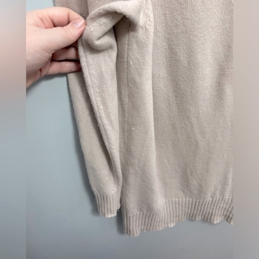 Athleta Vital Women’s Small Cashmere/Wool Trendy Cozy Oversized Sweater Oatmeal - Picture 3 of 7